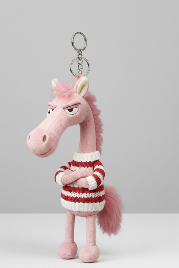 Cheeky Horse Pink - Red Striped Jumper