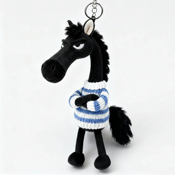 Cheeky Horse Black - Blue Striped Jumper