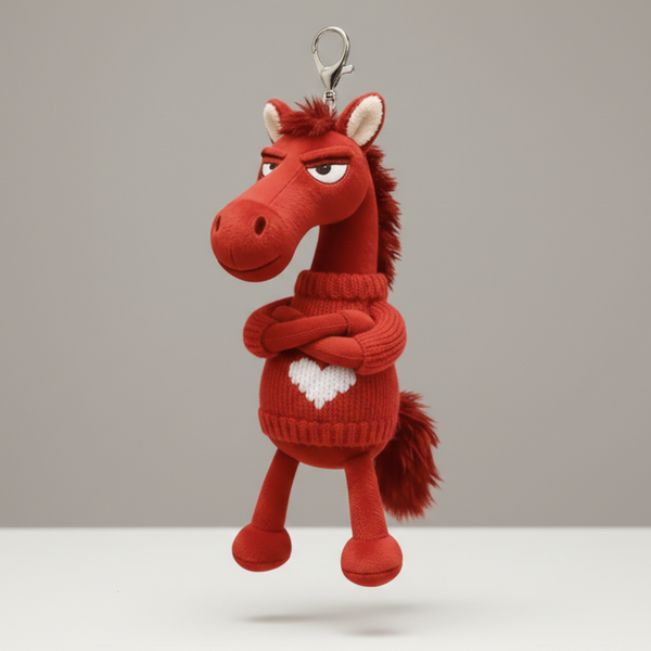 Cheeky Horse Red - Red Heart Jumper