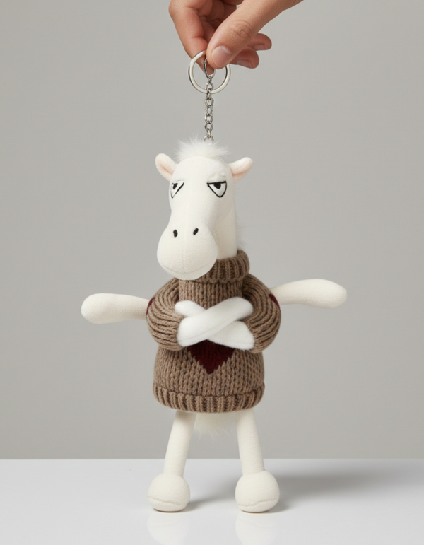 Cheeky Horse White - Brown Jumper