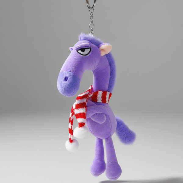 Cheeky Horse Purple - Red Scarf