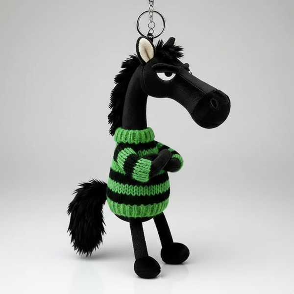 Cheeky Horse Black - Green Striped Jumper